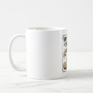 Caneca De Café Citação Engraçada de Cachorro Gravura Vintage Pups