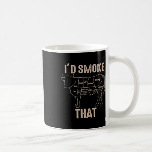 Caneca De Café Citação engraçada de churrasco Cow