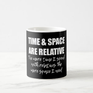 Caneca De Café Citação engraçada de ciência da família em preto e