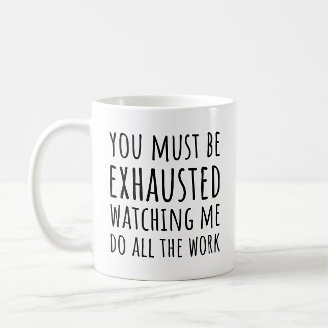 Caneca De Café Citação engraçada de colega de trabalho me observa (Esquerda)