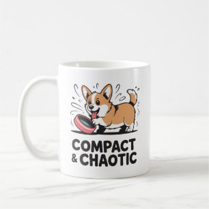 Caneca De Café Citação engraçada de Corgi compacto e caótico