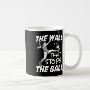 Caneca De Café Citação engraçada de defesa de futebol - A parede