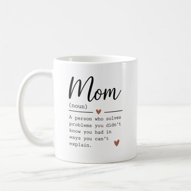 Caneca De Café Citação engraçada de definição de mãe (Esquerda)
