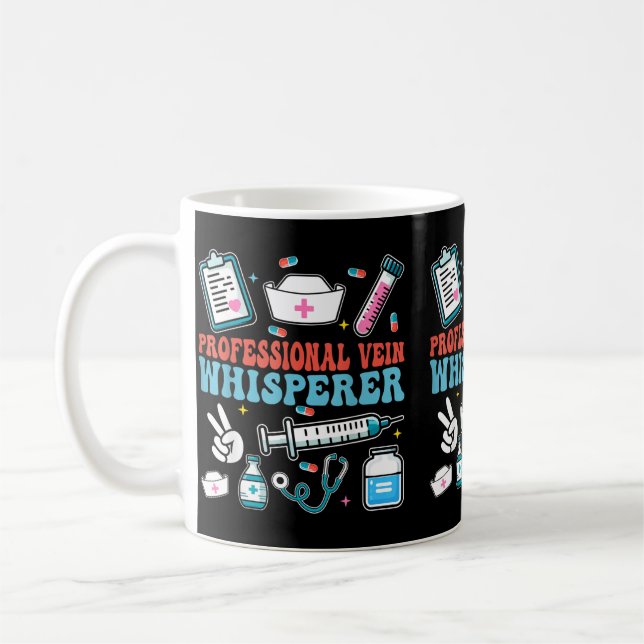 Caneca De Café Citação engraçada de Flebotomista Veia Profissiona (Esquerda)