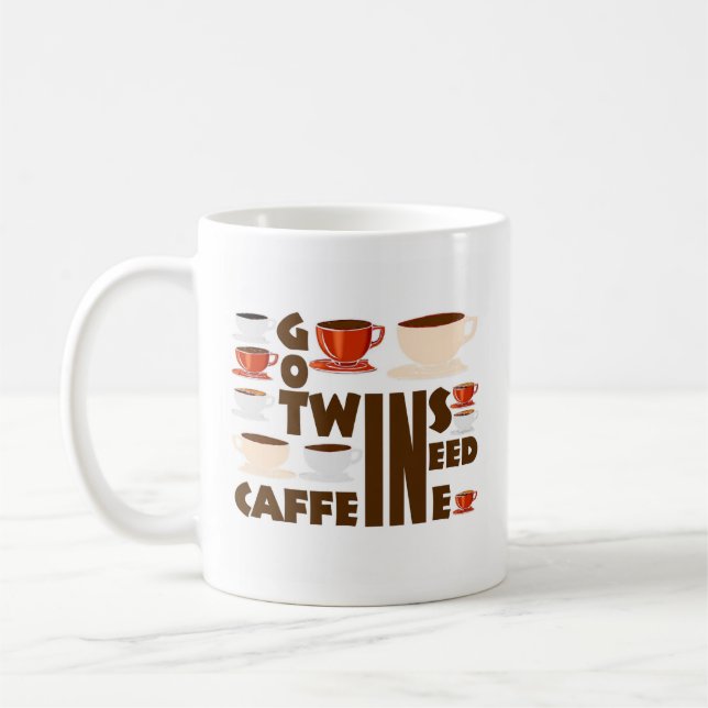 Caneca De Café citação engraçada de gêmeos (Esquerda)