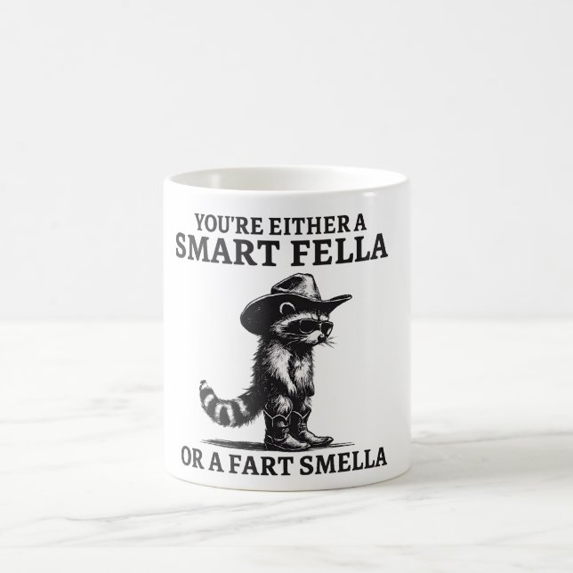 Caneca De Café Citação Engraçada de Guaxinim Você é um Cara Intel (Centro)