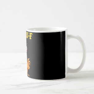 Caneca De Café Citação engraçada de humor de frango F-caw-f Galo