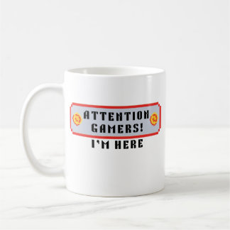 Caneca De Café Citação engraçada de jogador de arcade retrô