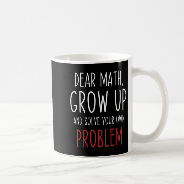 Caneca De Café Citação engraçada de matemática Querido professor  (Direita)