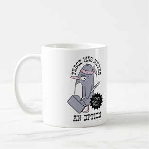 Caneca De Café Citação engraçada de meme 'A paz nunca foi uma opç