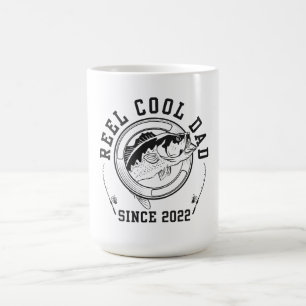Caneca De Café Citação Engraçada de Pesca Carrete Engraçado Pai D