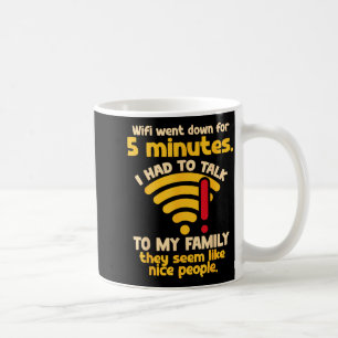 Caneca De Café Citação engraçada de Wi-Fi caiu nerd de computador