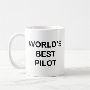 Caneca De Café Citação engraçada do melhor piloto do mundo com te