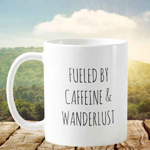 Caneca De Café Citação Engraçada Humor Vagabundagem Cafeína Fofa