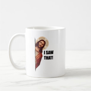Caneca De Café Citação Engraçada Jesus Meme Eu Vi Isso Cristão