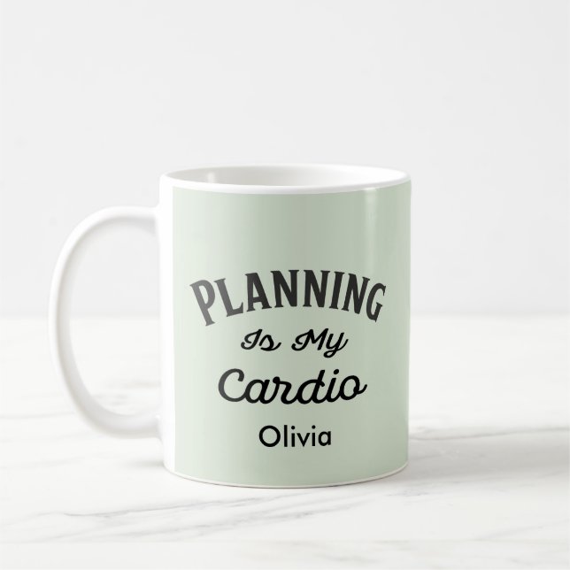 Caneca De Café Citação Engraçada Monogramada (Esquerda)