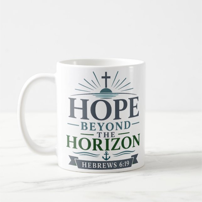 Caneca De Café Citação Espiritual Devocional Esperança Além do Ho (Esquerda)