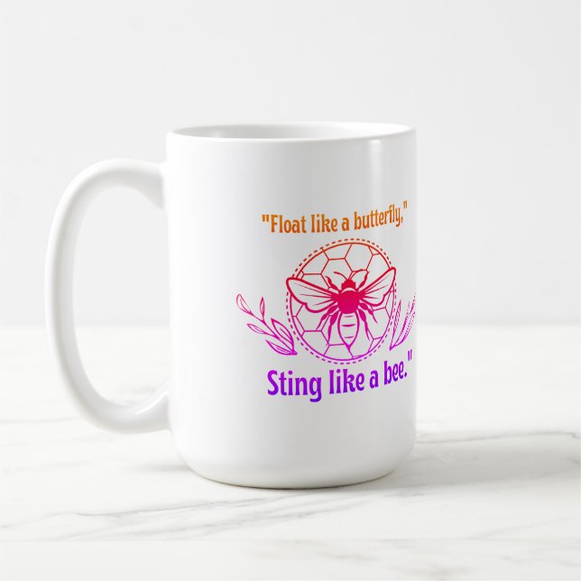 CANECA DE CAFÉ CITAÇÃO FEDER COMO UMA ABELHA (Esquerda)