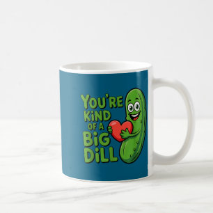 Caneca De Café Citação fofa de pepino engraçado dizendo que é mei