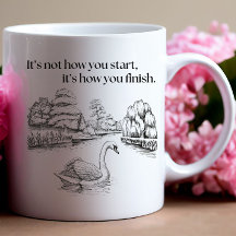 citação inspiradora com cisne