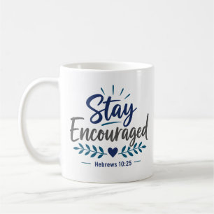 Caneca De Café Citação Inspiradora Cristã para Permanecer Encoraj