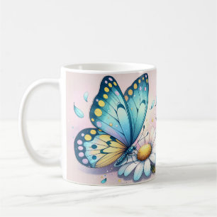 Caneca De Café Citação Inspiradora de Borboleta