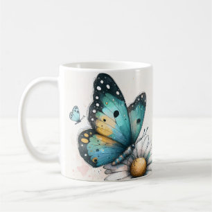 Caneca De Café Citação Inspiradora de Borboleta
