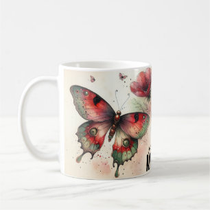 Caneca De Café Citação Inspiradora de Borboleta