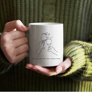 Caneca De Café Citação Inspiradora de Mentalidade Positiva