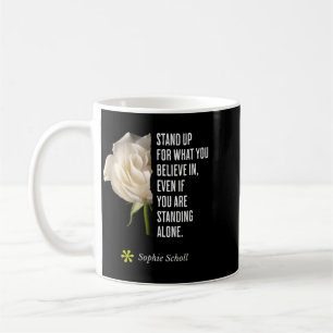 Caneca De Café Citação Inspiradora de Oposição Sophie Scholl