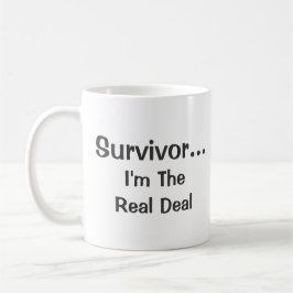Caneca De Café Citação Inspiradora de Sobrevivente Negócio Real