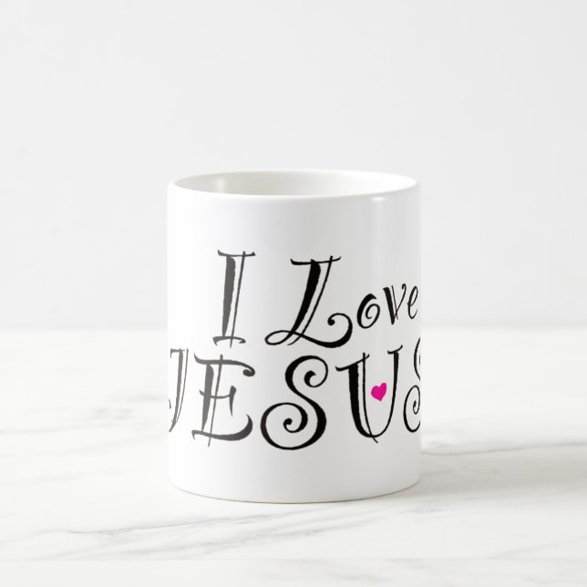 Caneca De Café Citação Inspiradora Eu Amo Jesus  (Centro)
