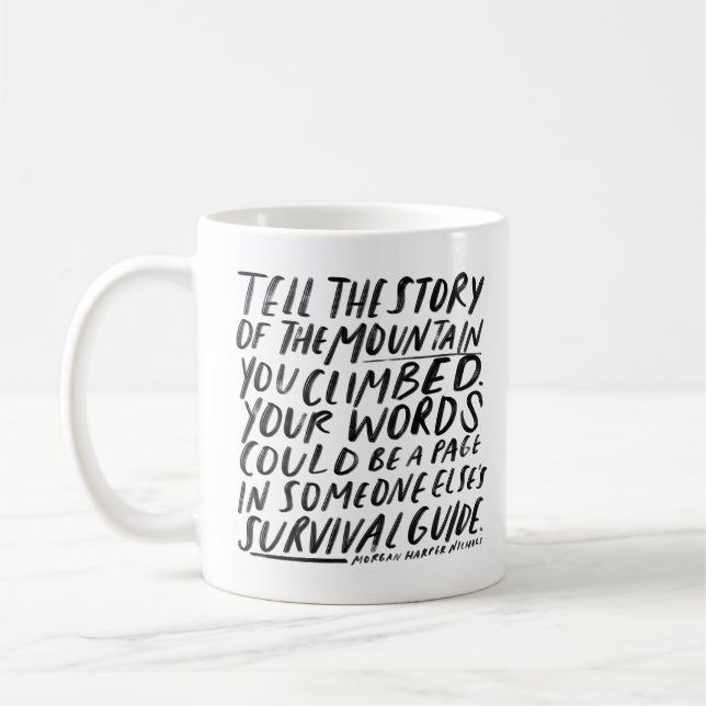 Caneca De Café citação inspiradora para escritores e artistas (Esquerda)