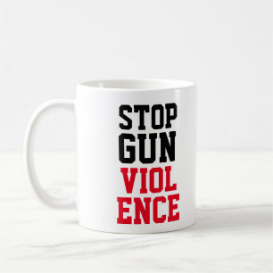 Caneca De Café Citação Inspiradora para Parar a Violência com Arm