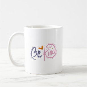 Caneca De Café Citação Inspiradora Pastel Simples Seja Gentil Aut