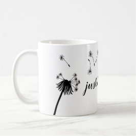 Caneca De Café Citação Inspiradora SÓ RESPIRA O Dandelion soprado