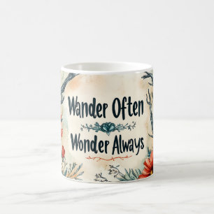 Caneca De Café Citação Inspiradora: Vagueie Frequentemente, Marav