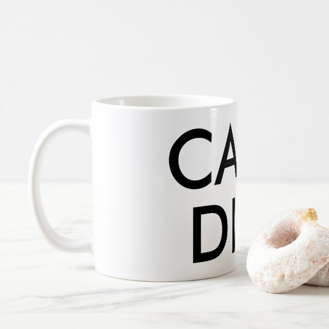 Caneca De Café Citação latina Carpe Diem (Com Donut)