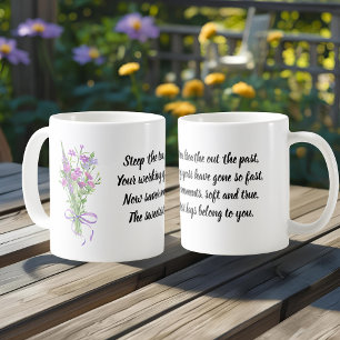 Caneca De Café Citação Motivacional de Aposentadoria Flor Roxa Se