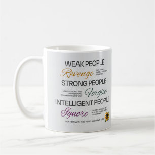 Caneca De Café Citação Motivacional de Einstein Perdoar Ignorar C