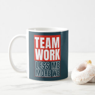 Caneca De Café Citação Motivacional de Trabalho em Equipe Present