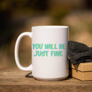 Caneca De Café Citação Motivacional e Letras Maiúsculas de Encora