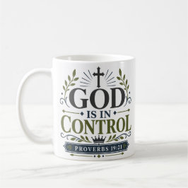 Caneca De Café Citação Motivacional Religiosa Deus Está No Contro