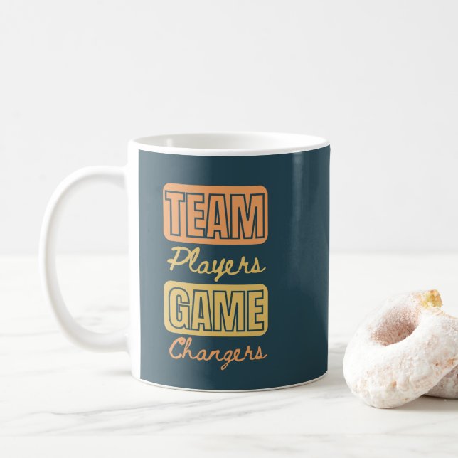 Caneca De Café Citação Motivacional Trabalho em Equipe Presente p (Com Donut)