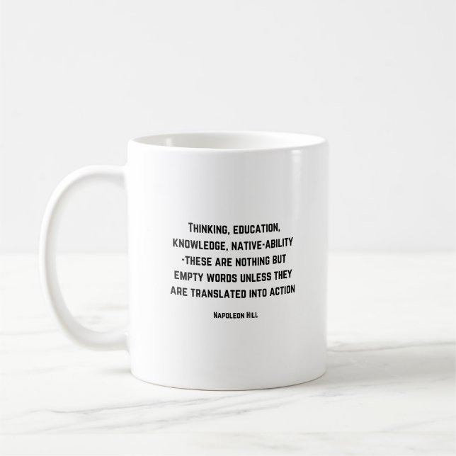 Caneca De Café Citação Napoleon Hill - (Esquerda)