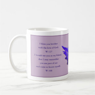 Caneca De Café Citação, Perdão, Presente ACIM, Anjo Roxo