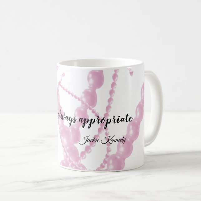 Caneca de Café Citação Pérolas Sempre Apropriadas (Frente Esquerda)