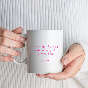 Caneca De Café Citação personalizada a rosa - crie a sua