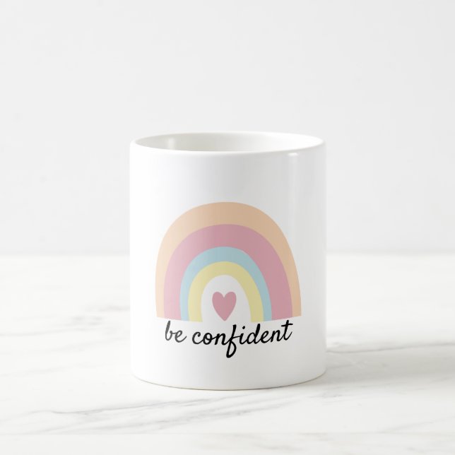 Caneca De Café Citação personalizada confiável do arco-íris paste (Centro)