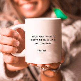 Caneca De Café Citação personalizada - crie seu próprio texto pre